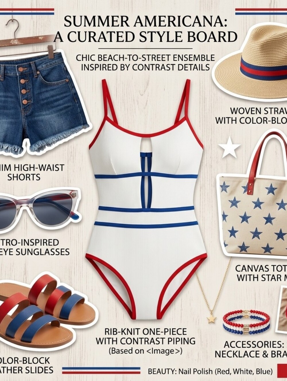 Cupshe White One-Piece Swimsuit - Size M | Beach Summer Americana Style - Picture 4 of 6